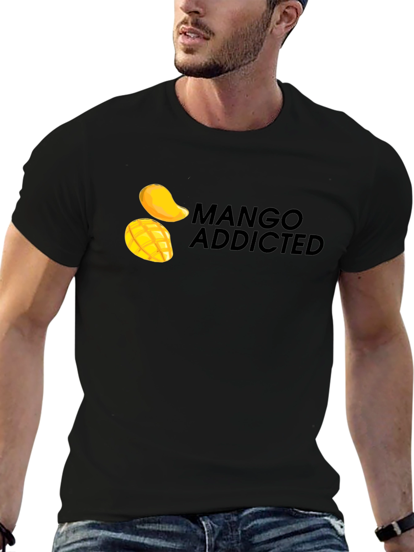 Mango Addicted Black T-Shirt