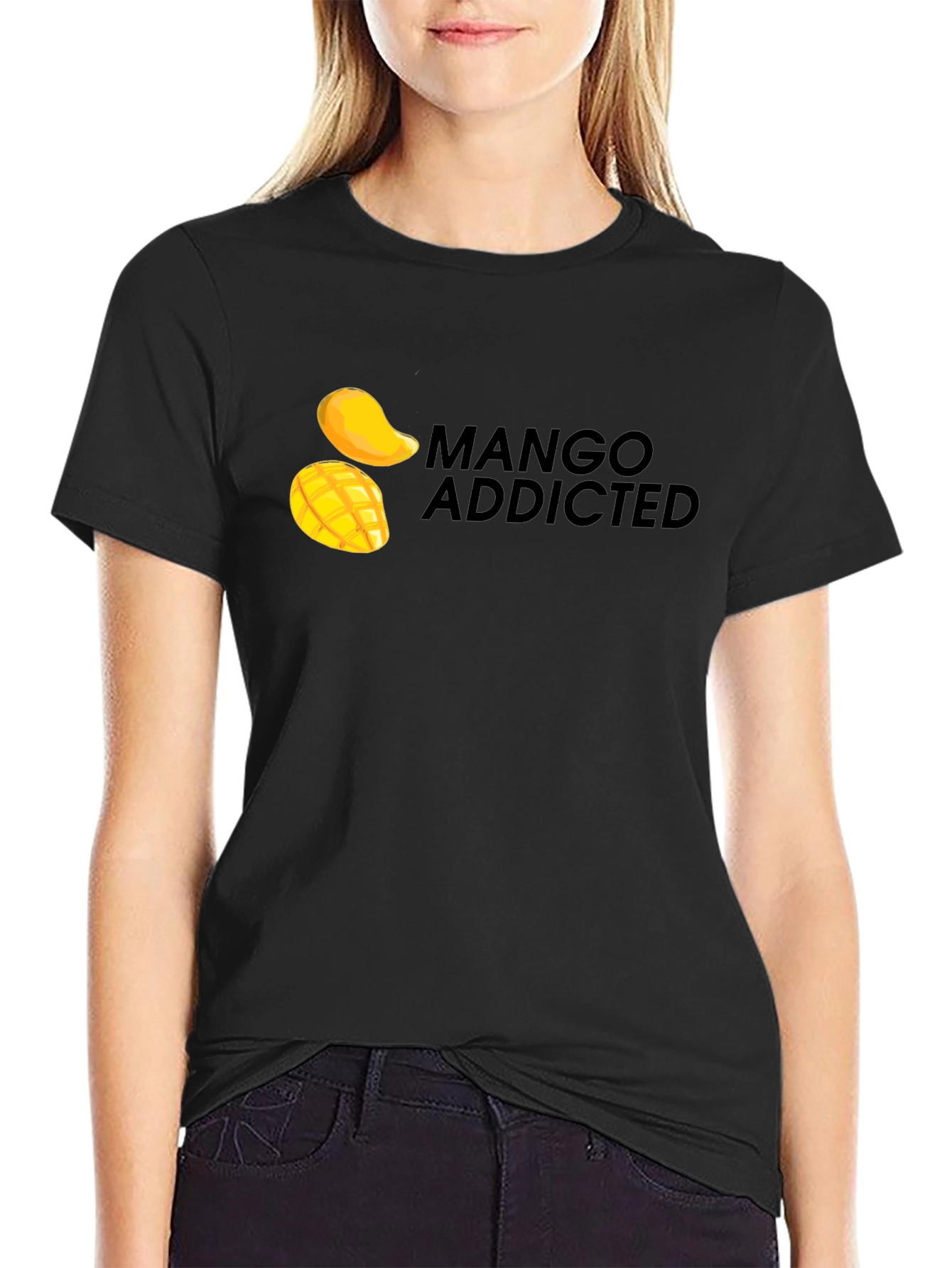 Mango Addicted Black T-Shirt