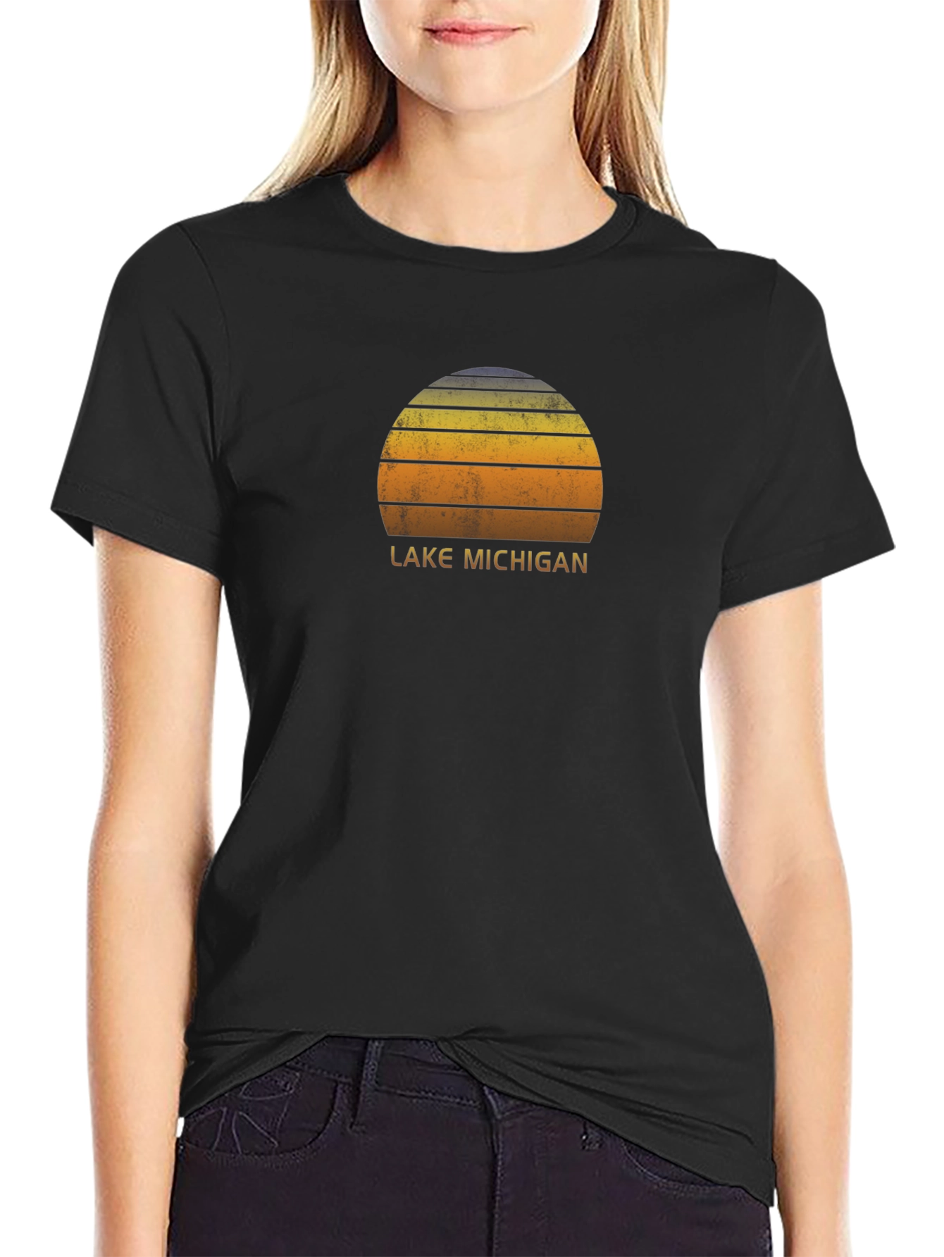 Lake Michigan Sunset Graphic Tee