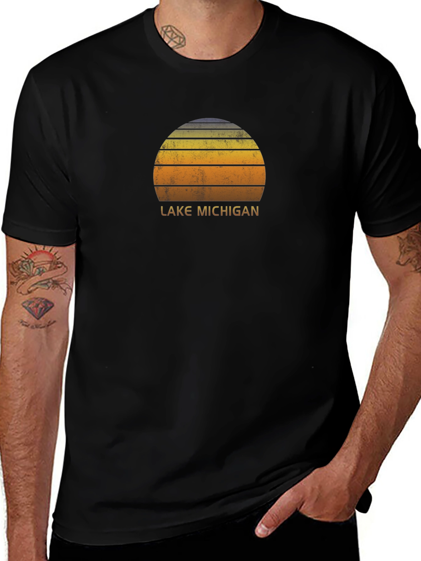 Lake Michigan Sunset Graphic Tee