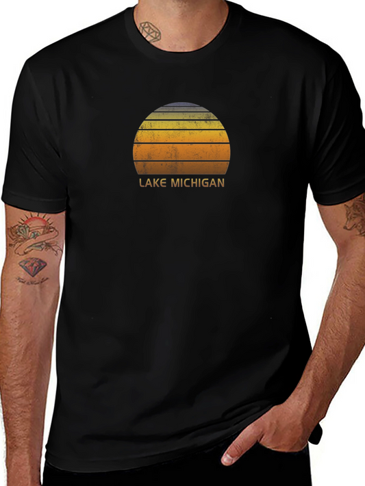 Lake Michigan Sunset Graphic Tee