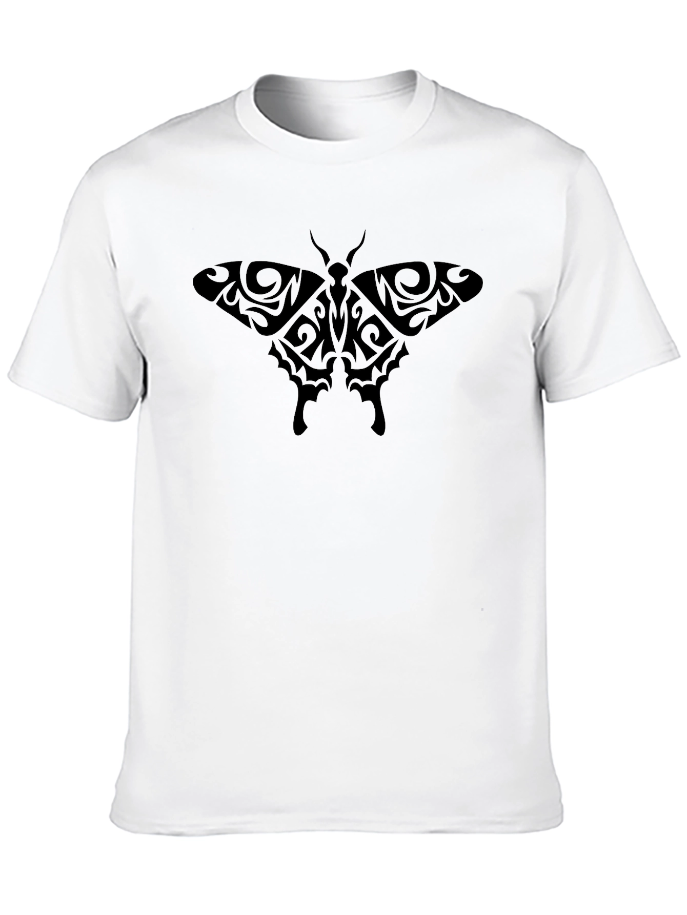 Tribal Moth Graphic Black T-Shirt