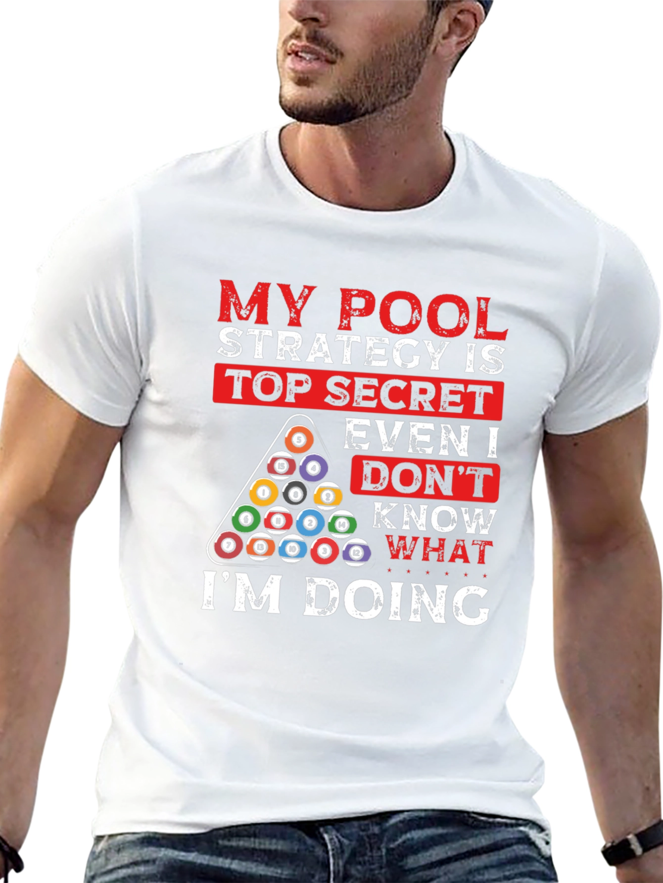 Pool Strategy Graphic T-Shirt