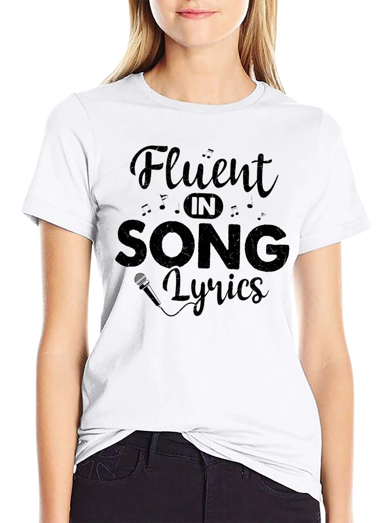 Fluent in Song Lyrics Graphic T-Shirt