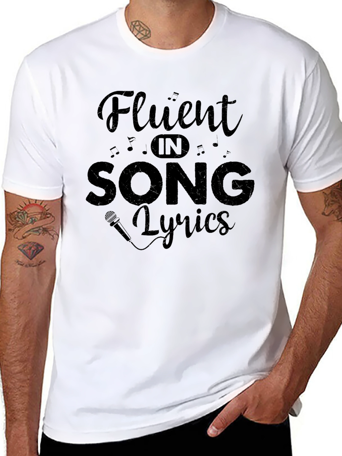 Fluent in Song Lyrics Graphic T-Shirt