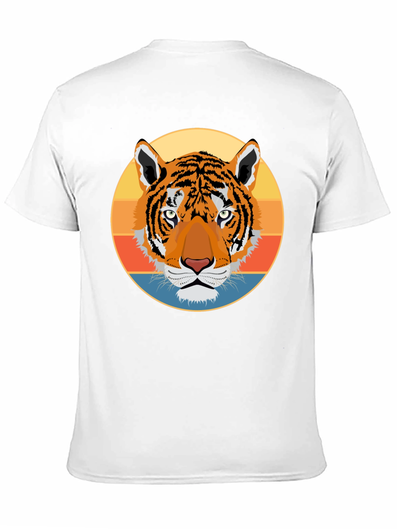 Retro Tiger Graphic Tee - Black Cotton T-Shirt