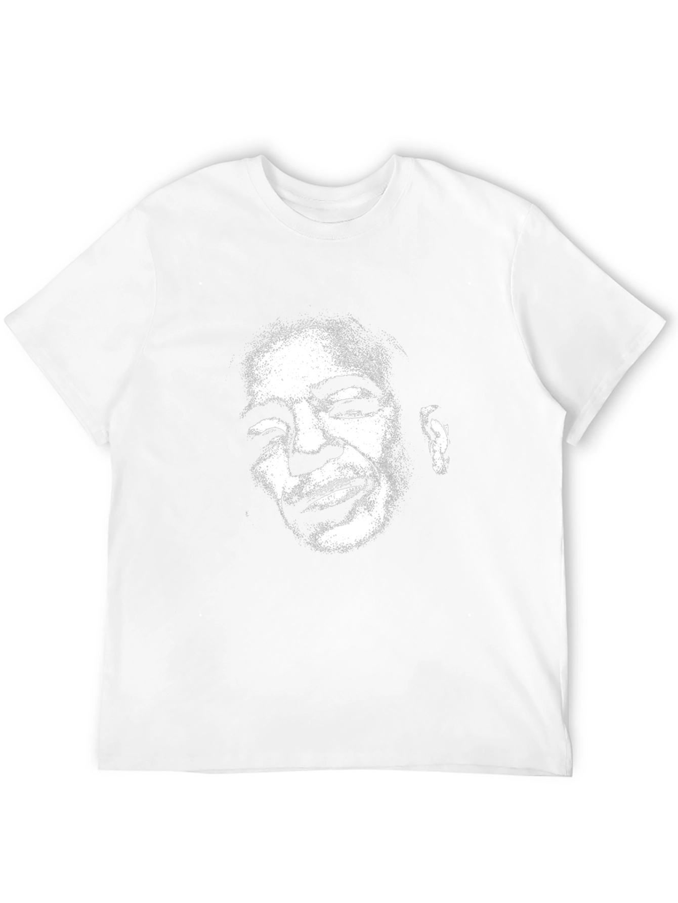 Black T-Shirt with Artistic Face Graphic