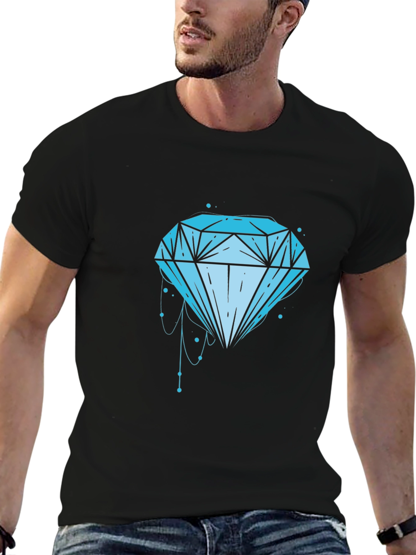 Diamond Graphic Black T-Shirt