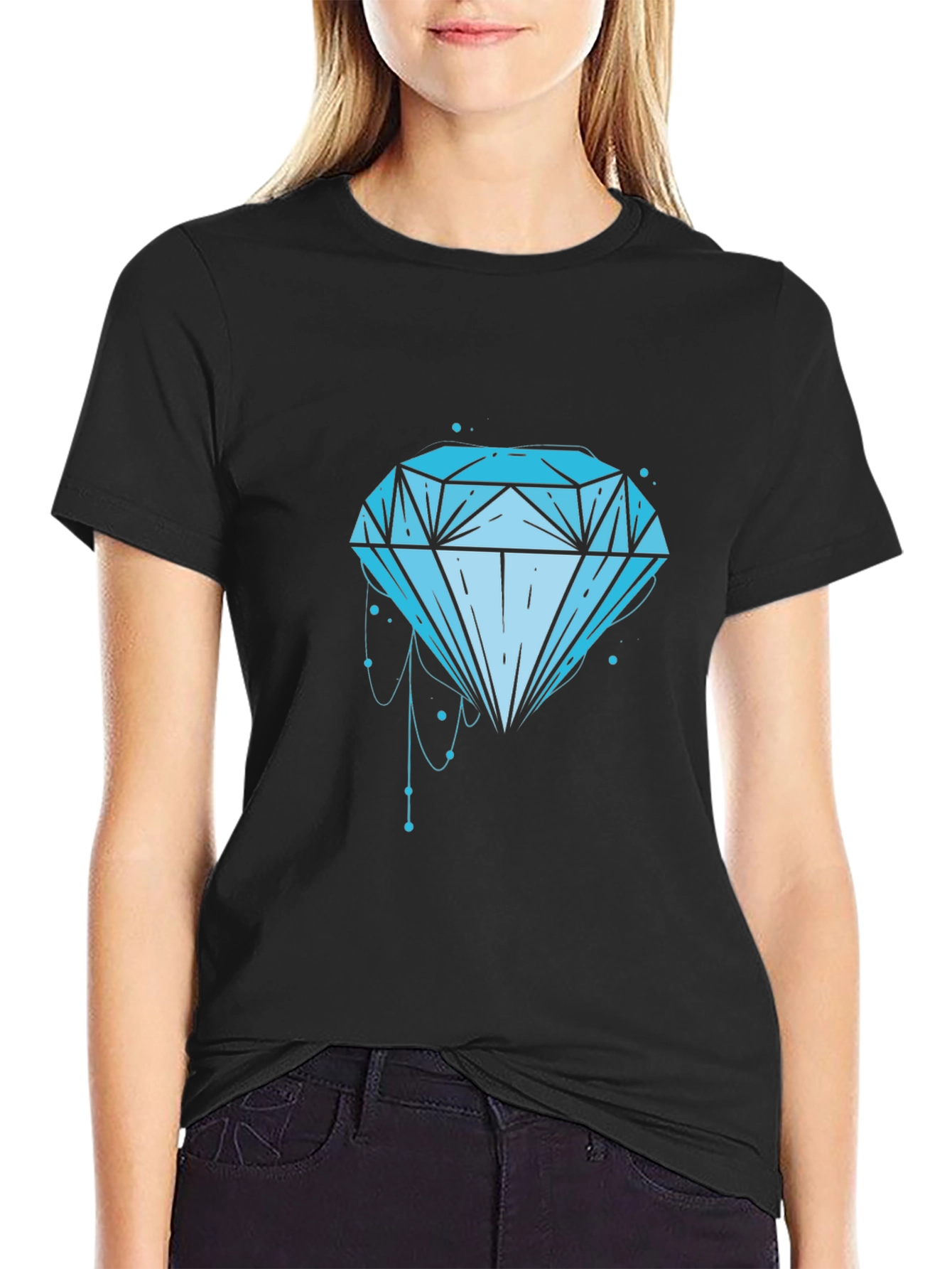 Diamond Graphic Black T-Shirt