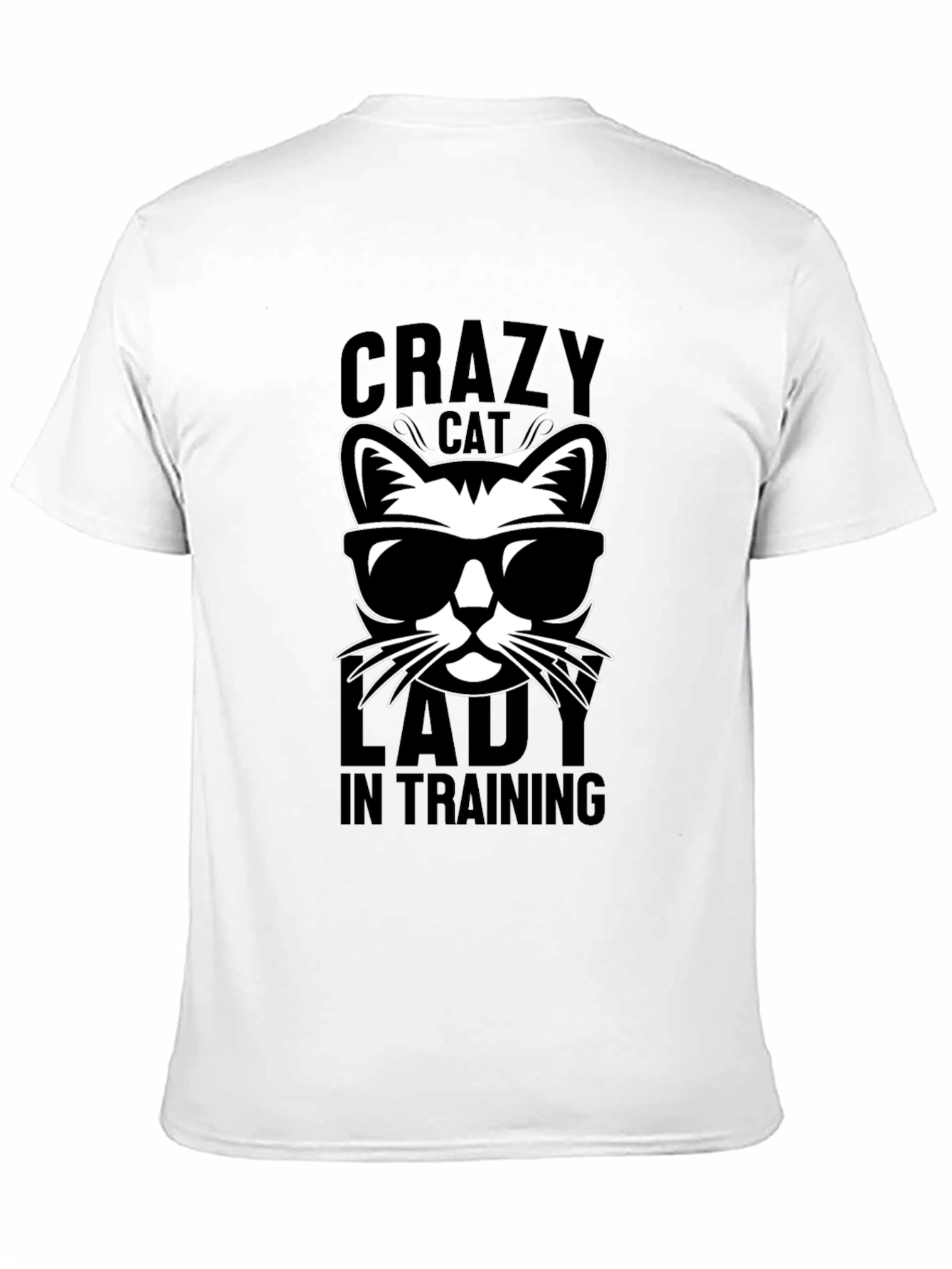 Crazy Cat Lady in Training Black Graphic Tee