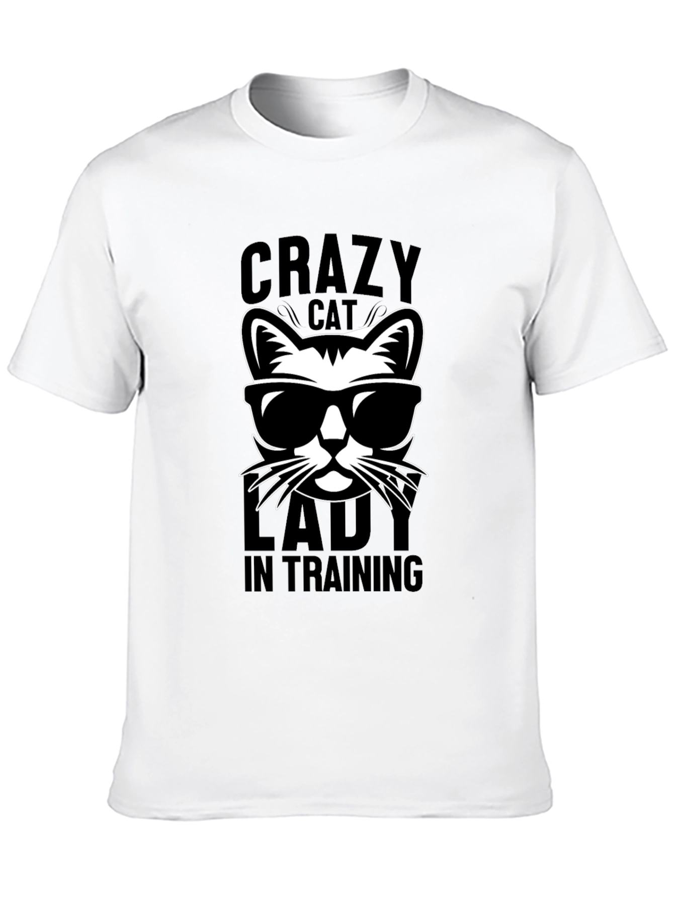Crazy Cat Lady in Training Black Graphic Tee