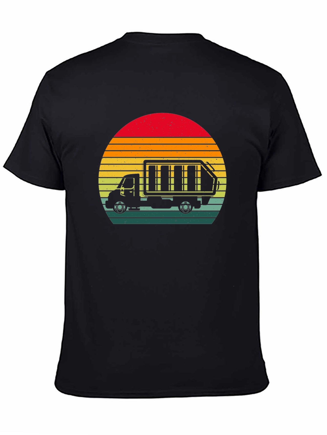 Retro Sunset Garbage Truck T-Shirt