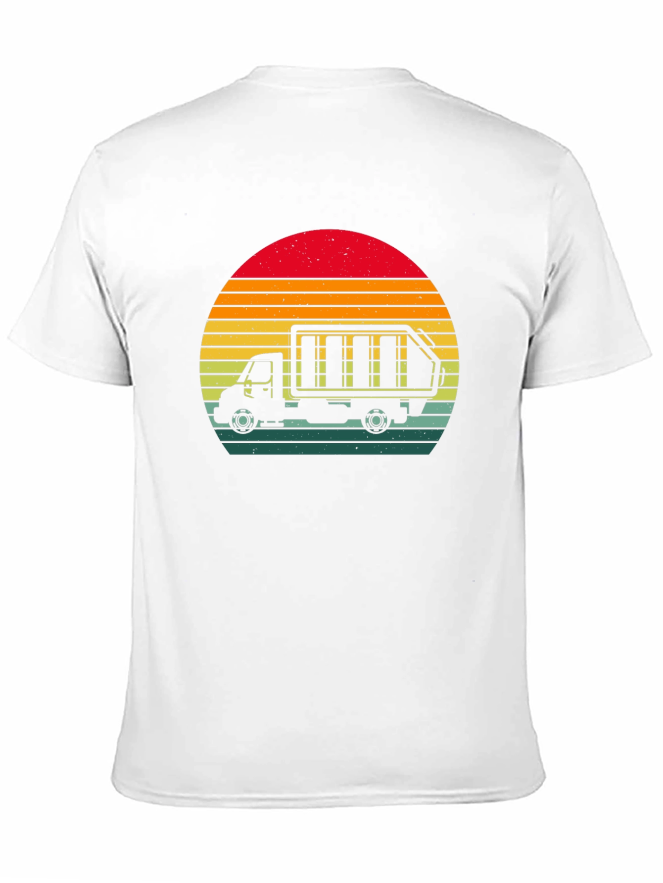 Retro Sunset Garbage Truck T-Shirt
