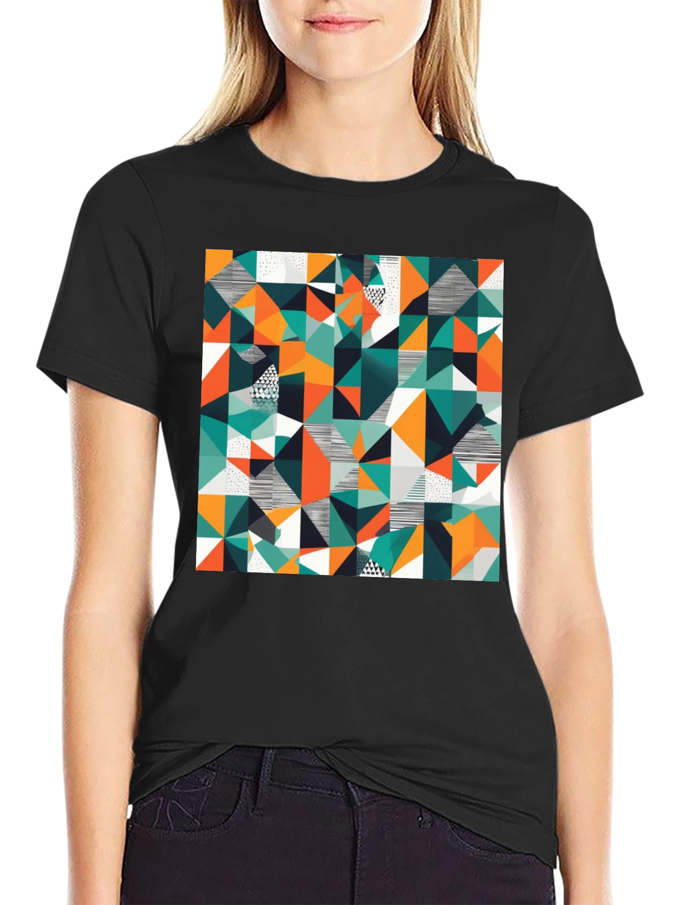 Geometric Pattern T-Shirt - Abstract Design Tee