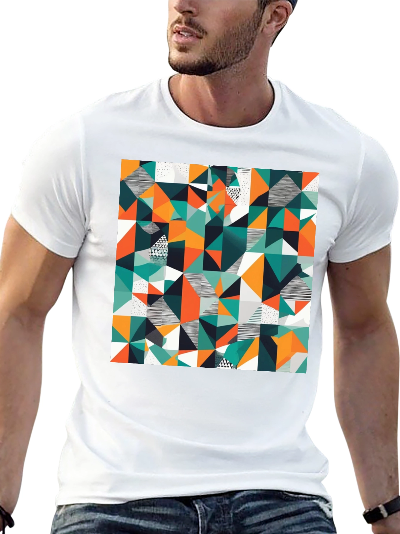 Geometric Pattern T-Shirt - Abstract Design Tee