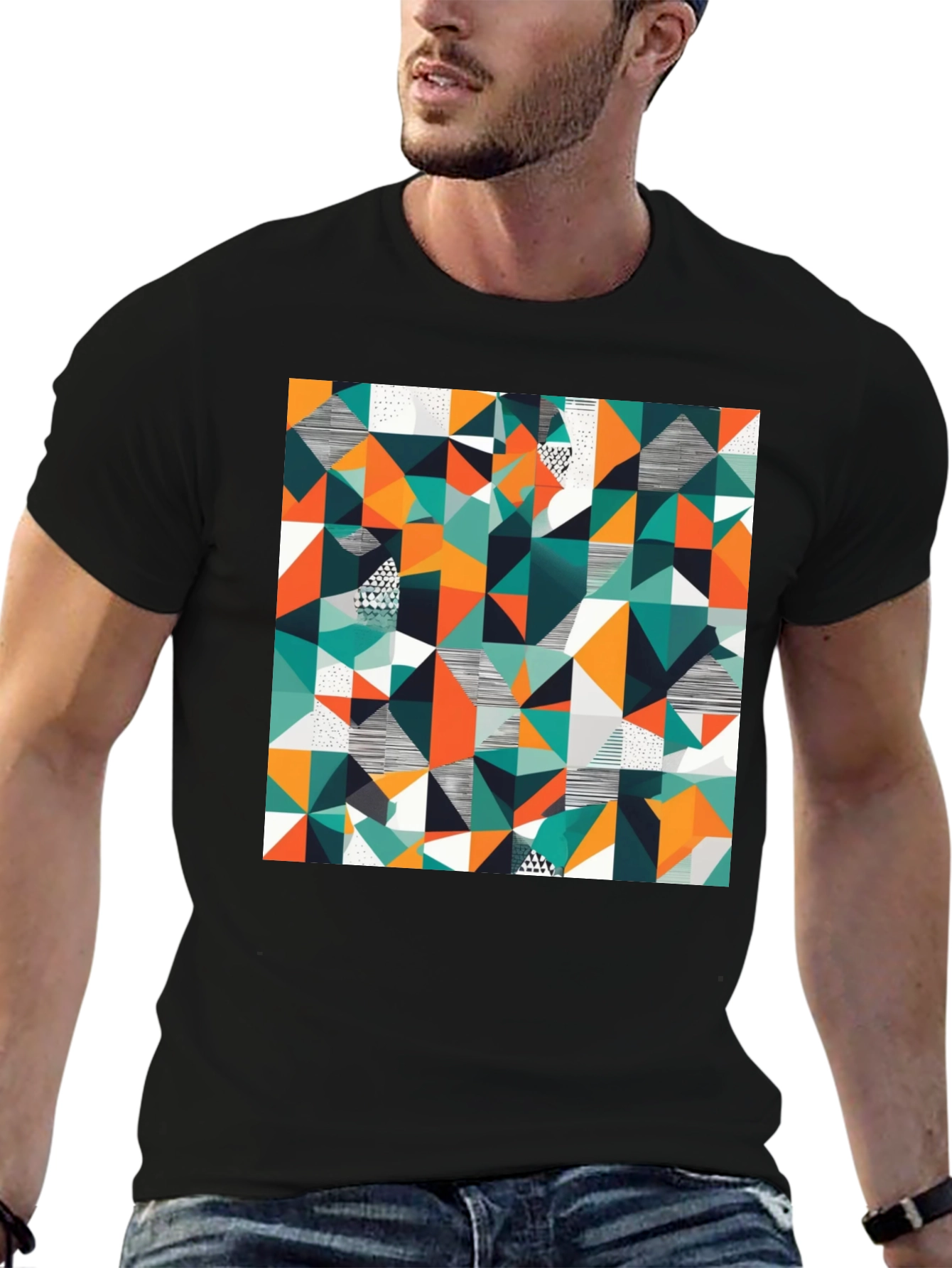 Geometric Pattern T-Shirt - Abstract Design Tee