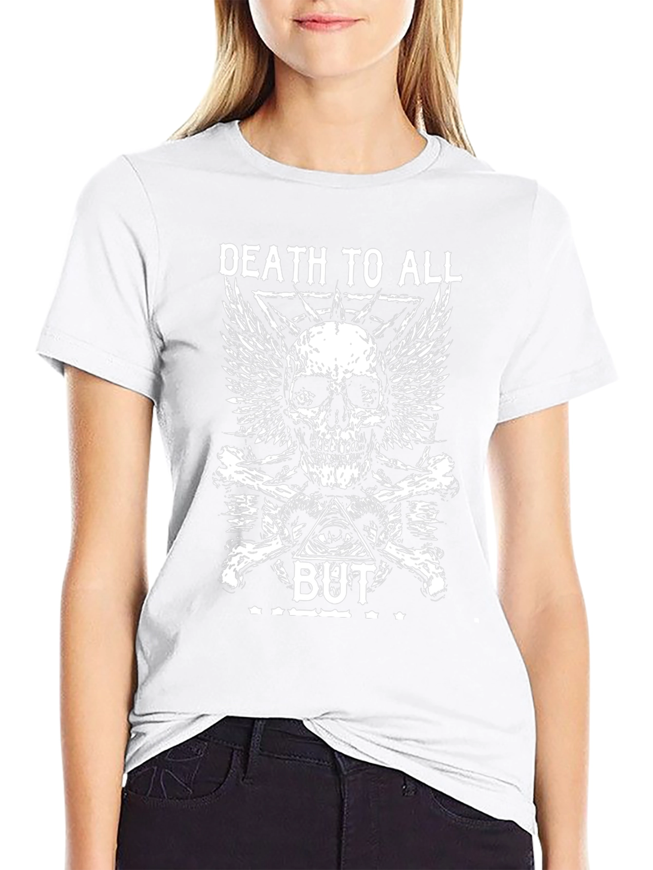 Death to All But Skull Graphic Black T-Shirt