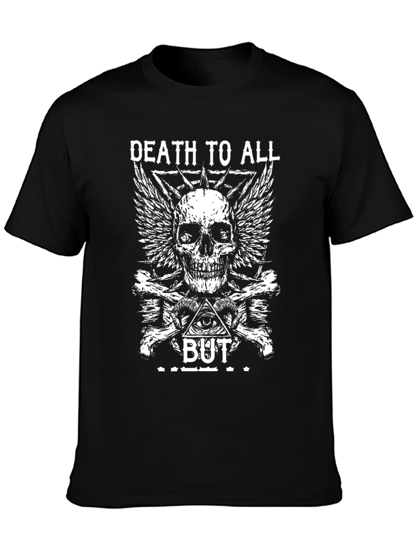 Death to All But Skull Graphic Black T-Shirt