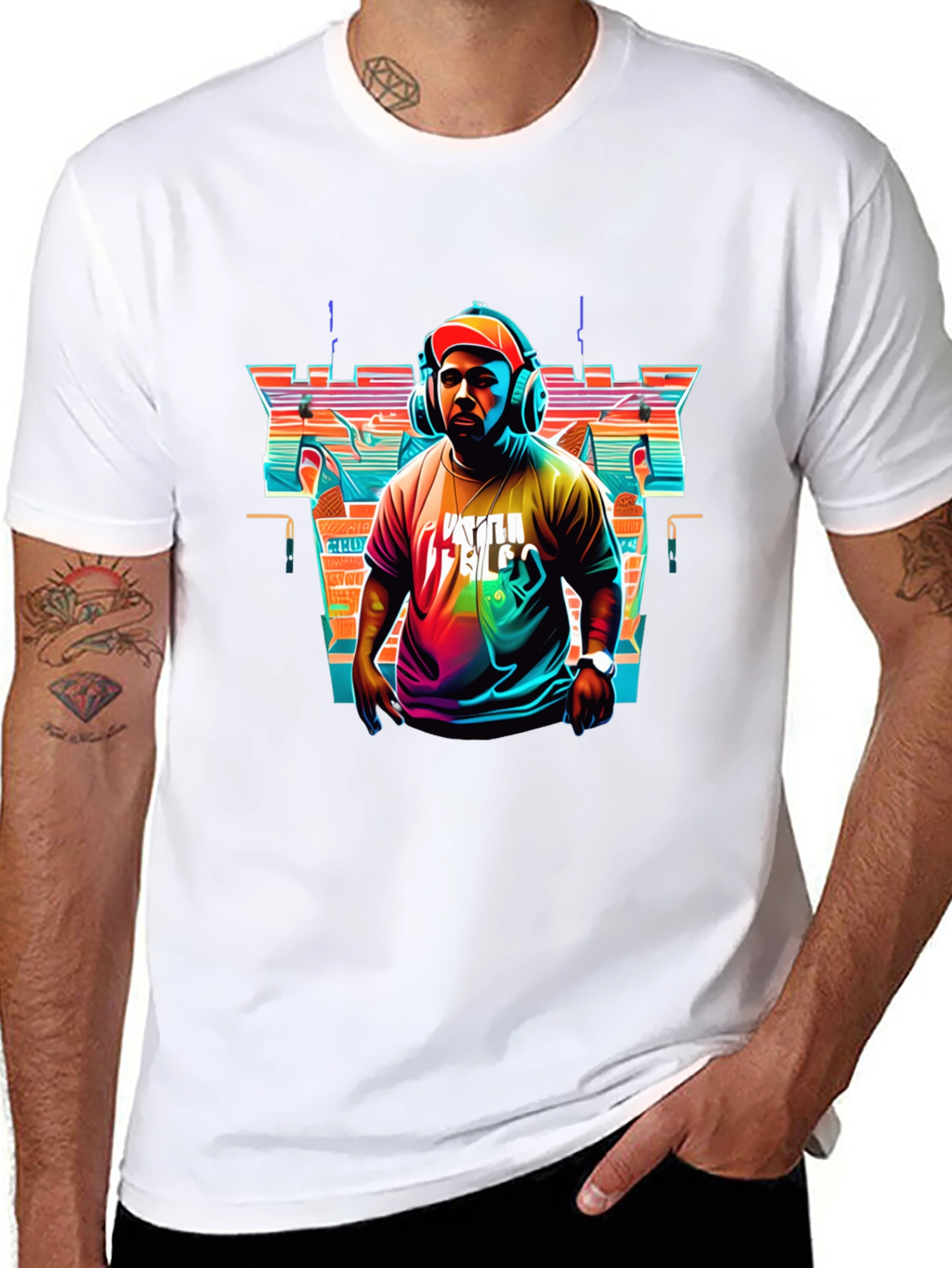 Retro DJ Graphic Tee - Stylish Music Lover T-Shirt