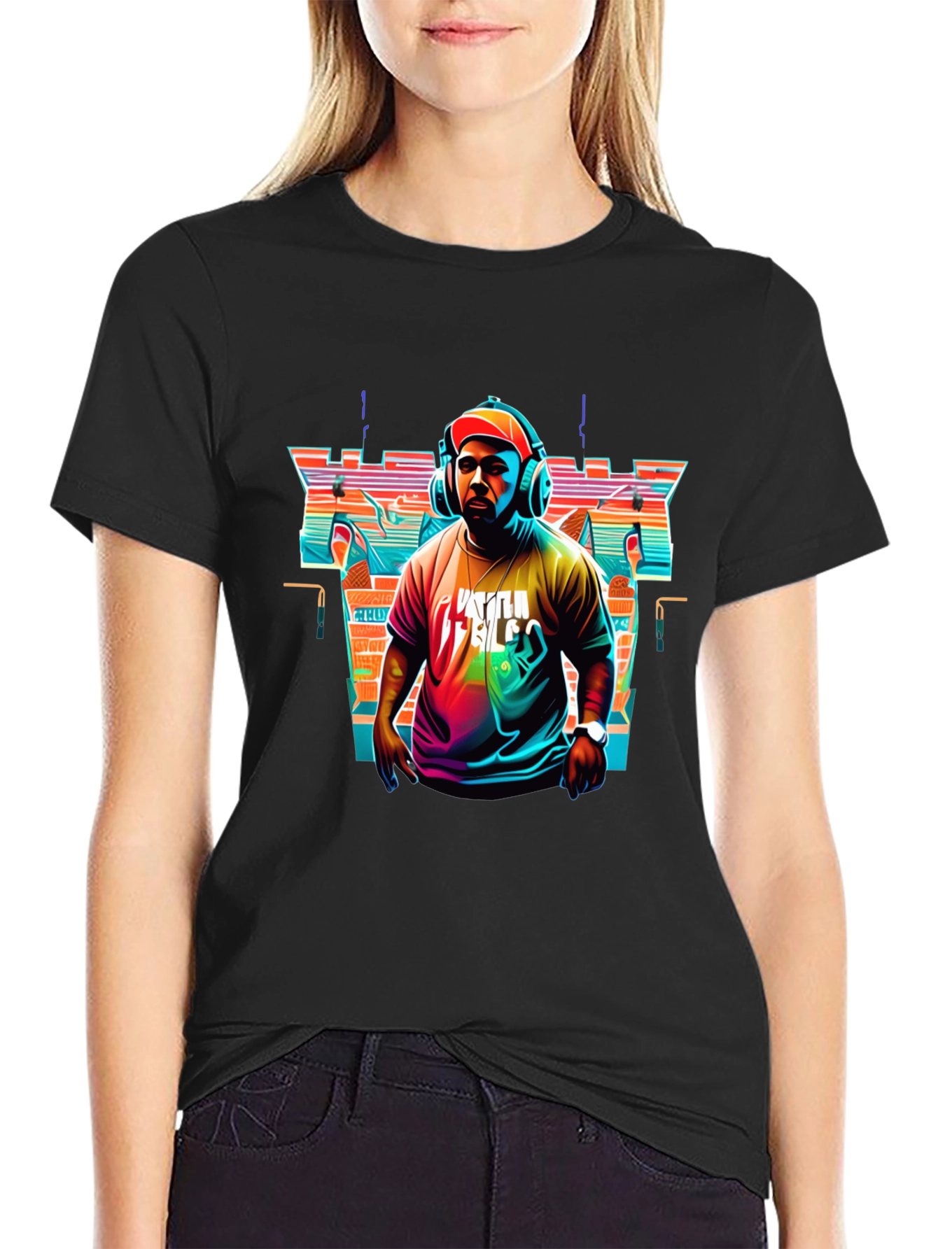 Retro DJ Graphic Tee - Stylish Music Lover T-Shirt