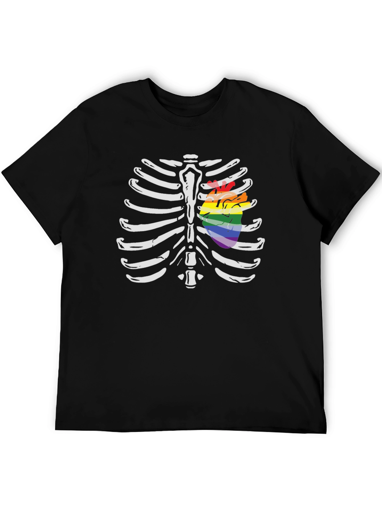 LGBT Pride Rib Cage Heart T-Shirt