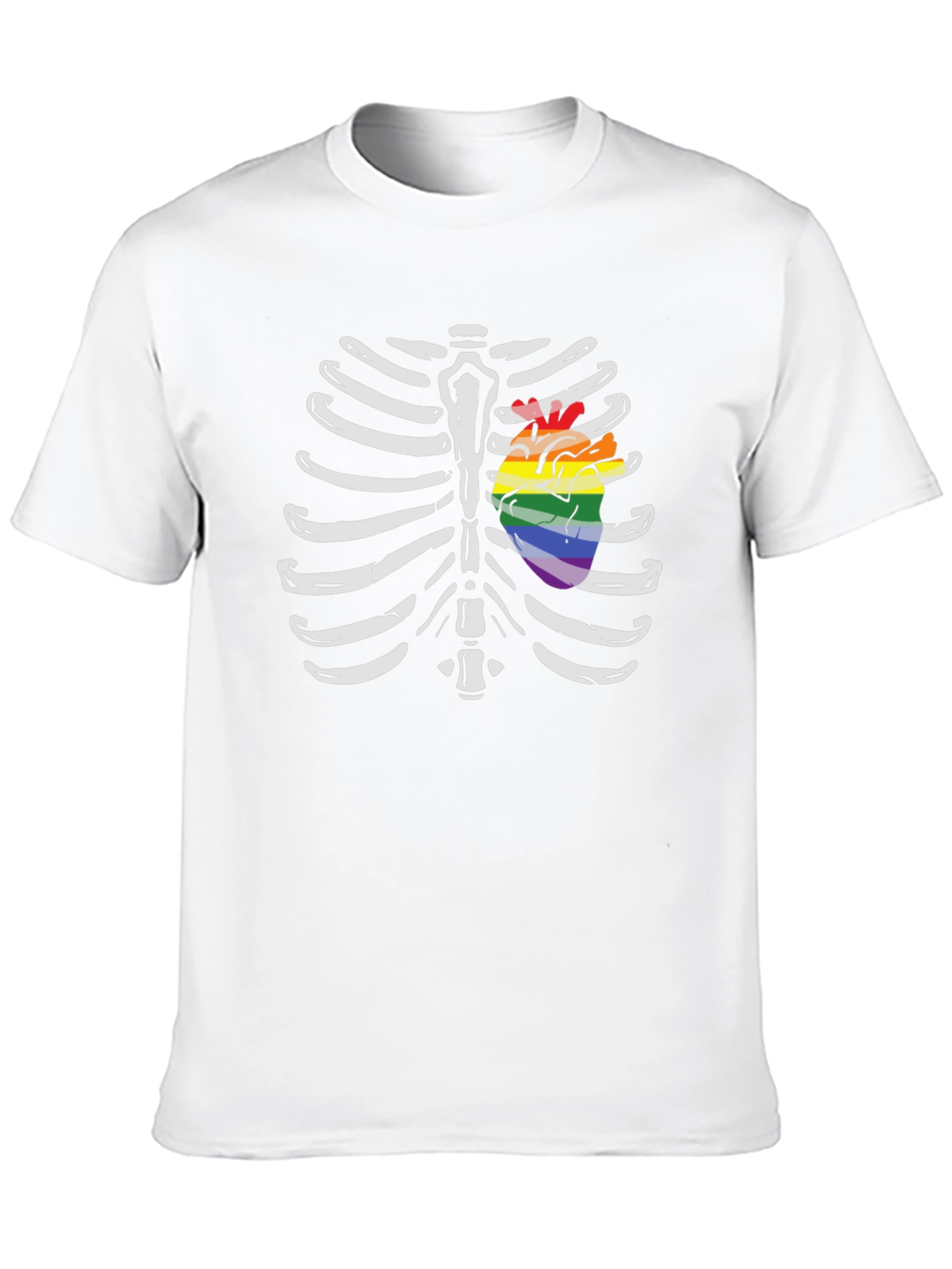 LGBT Pride Rib Cage Heart T-Shirt