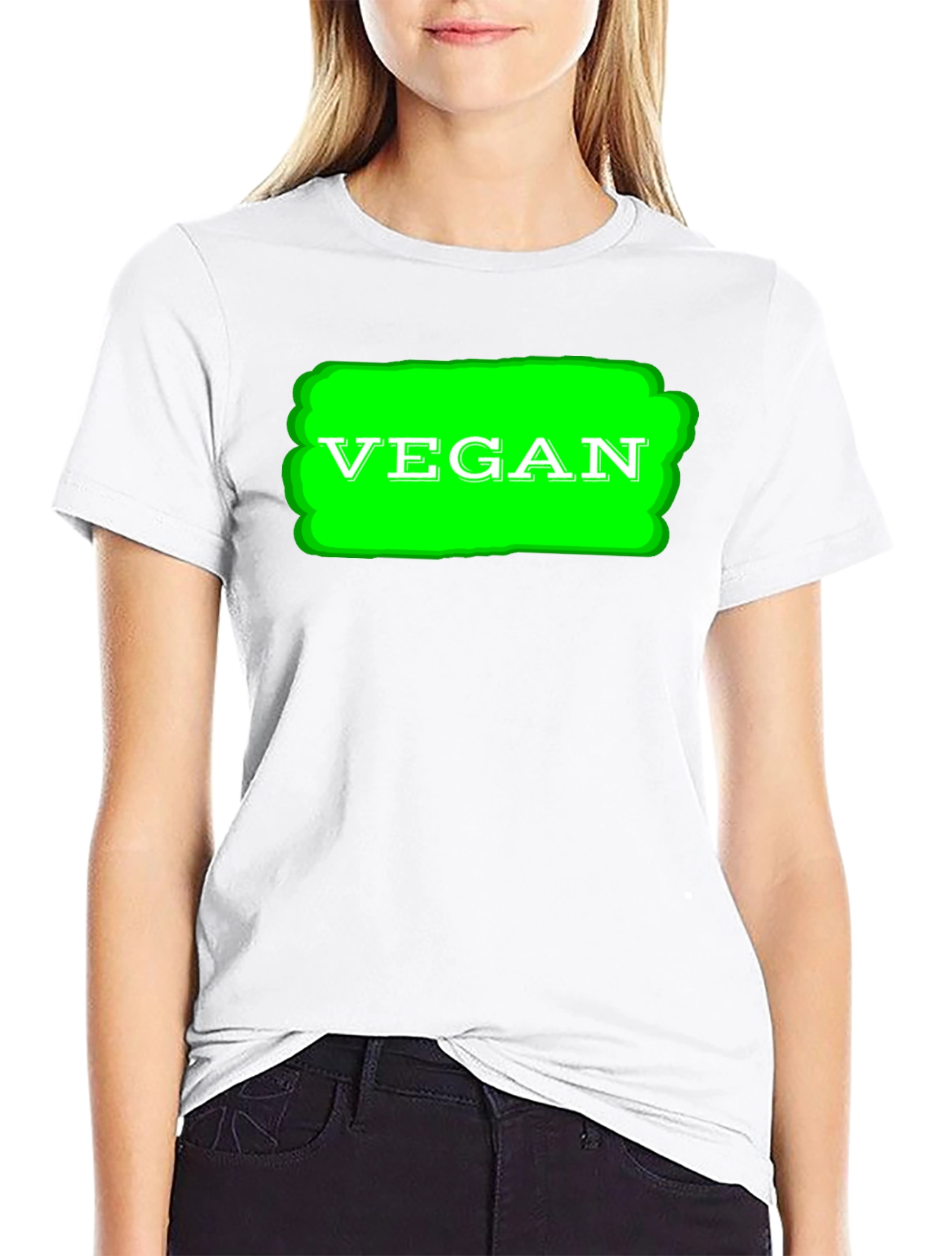 Vegan Graphic T-Shirt - Black Cotton Tee
