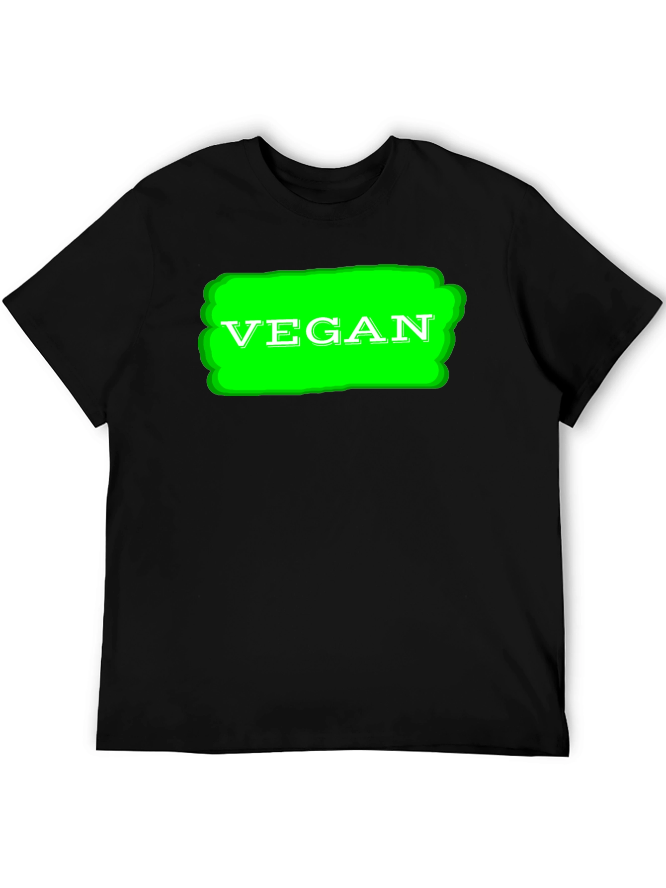 Vegan Graphic T-Shirt - Black Cotton Tee