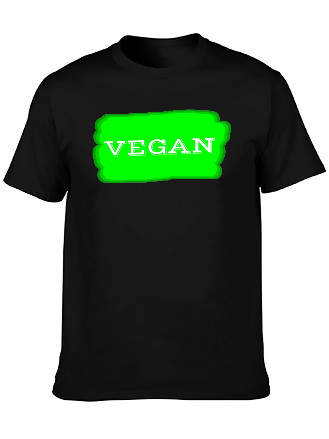 Vegan Graphic T-Shirt - Black Cotton Tee