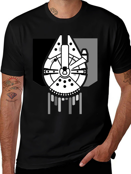Star Wars Millennium Falcon Graphic Tee - Mens Black T-Shirt