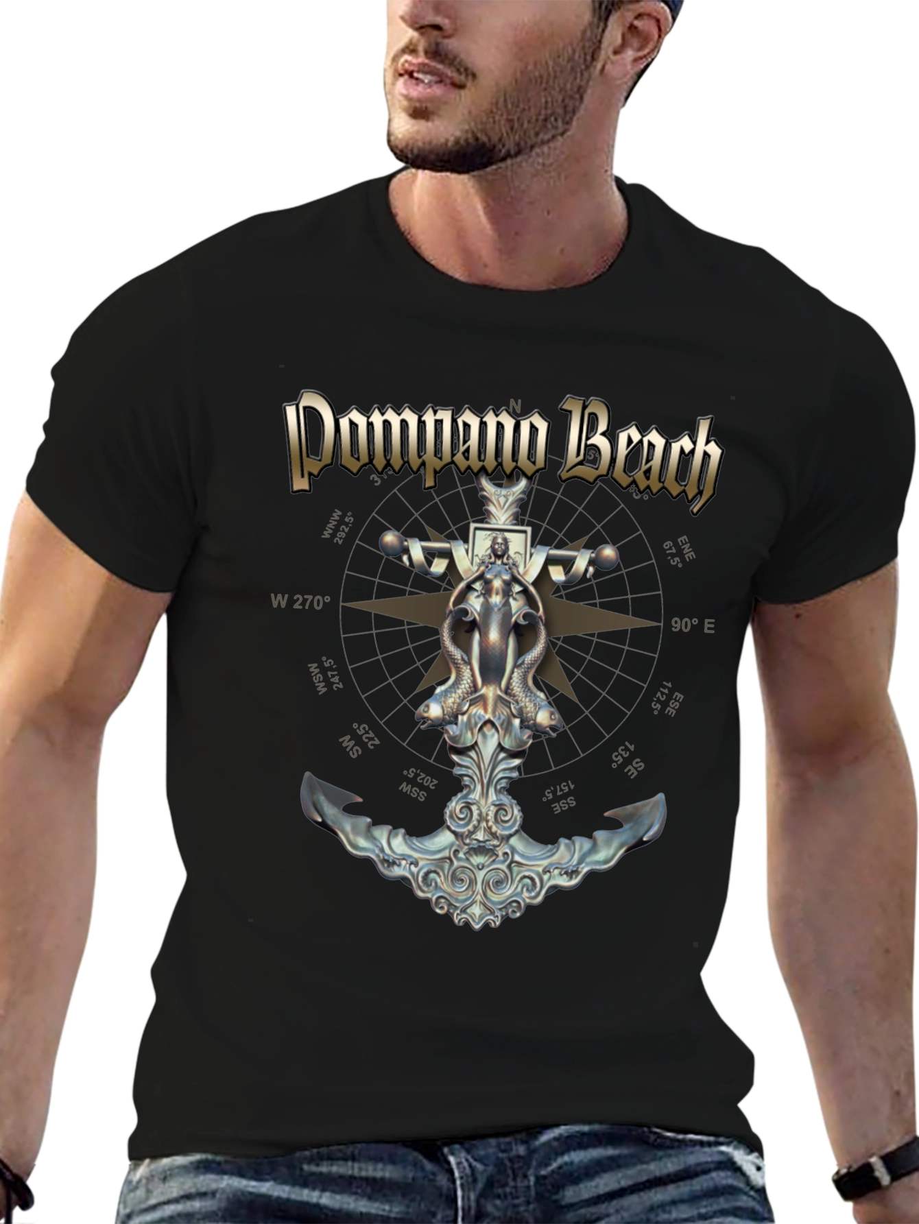 Pompano Beach Anchor Graphic T-Shirt