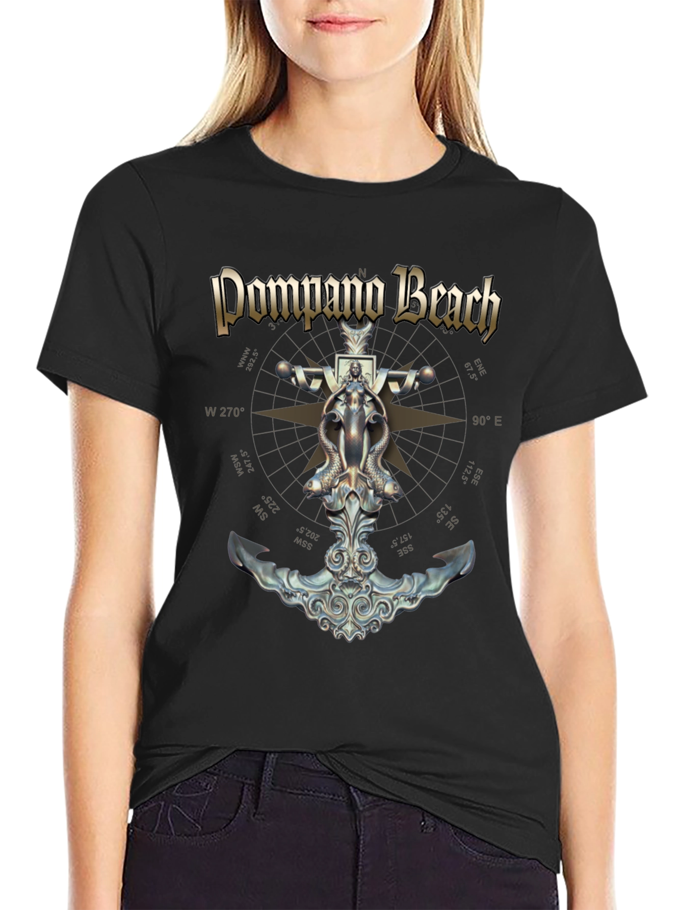 Pompano Beach Anchor Graphic T-Shirt