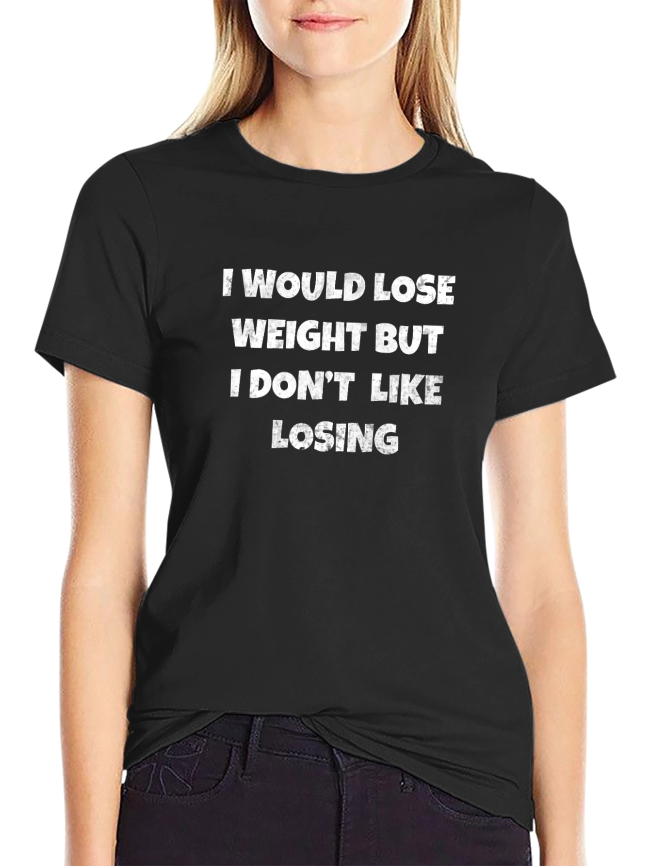 Funny Weight Loss T-Shirt - I Dont Like Losing