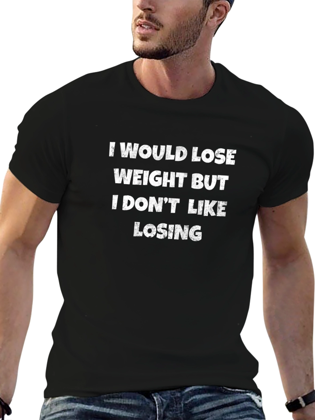 Funny Weight Loss T-Shirt - I Dont Like Losing