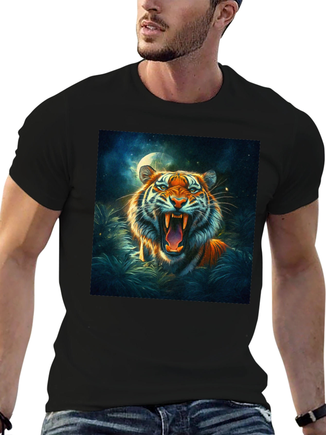 Tiger Graphic Tee - Bold Animal Print Shirt