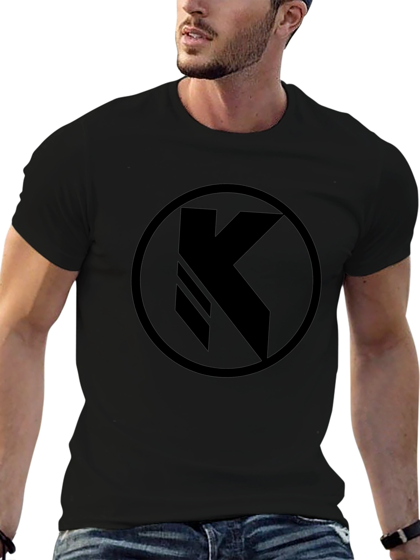 Black T-Shirt with K Circle Logo