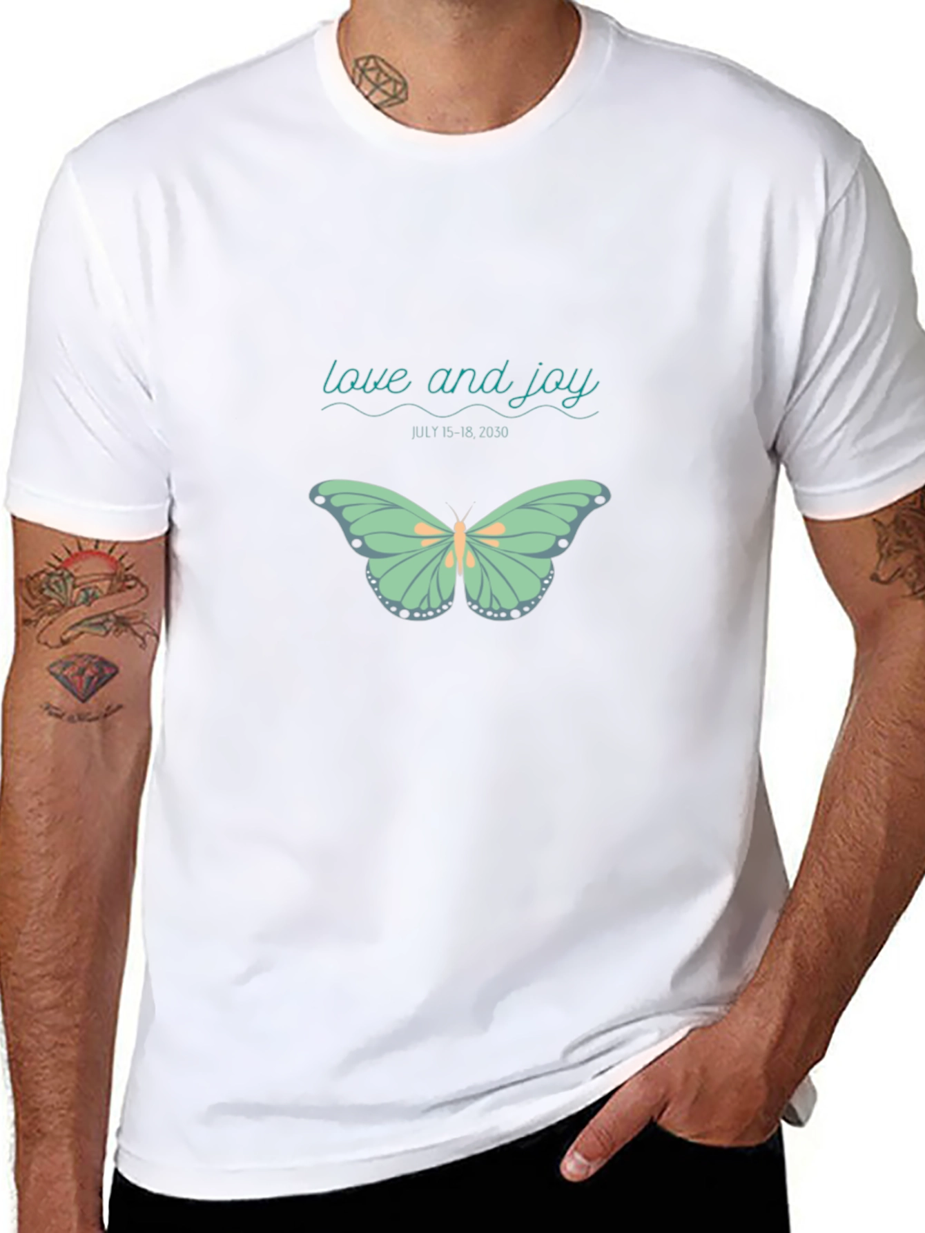 Love and Joy Butterfly Graphic Tee