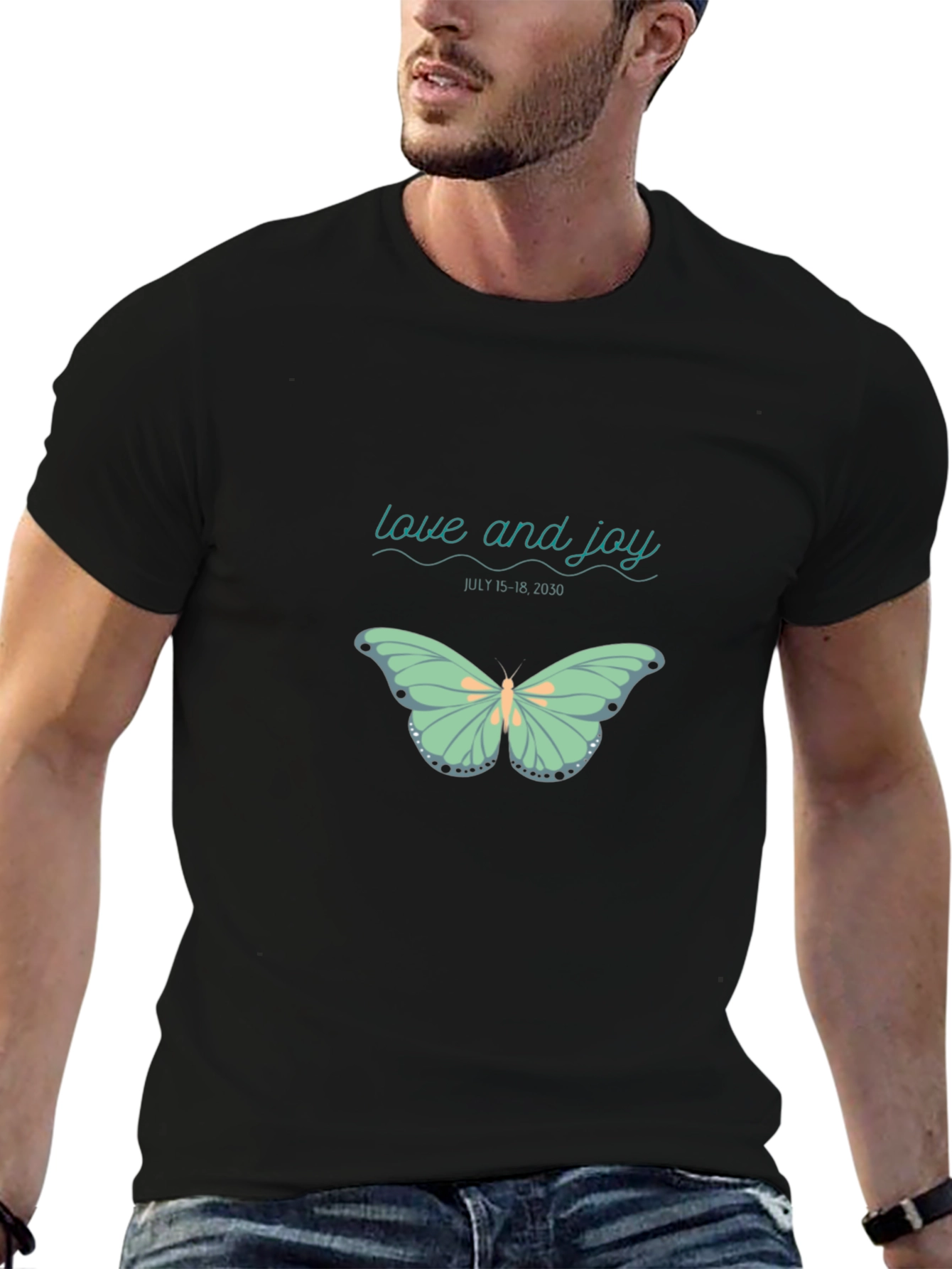 Love and Joy Butterfly Graphic Tee
