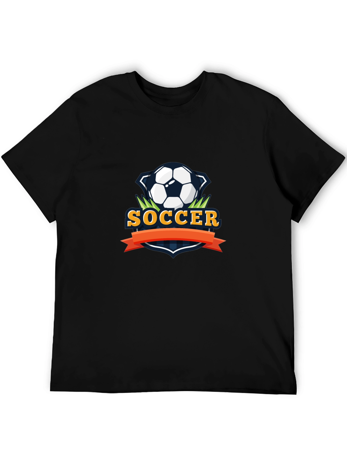 Soccer Graphic Tee - Stylish Black Cotton T-Shirt