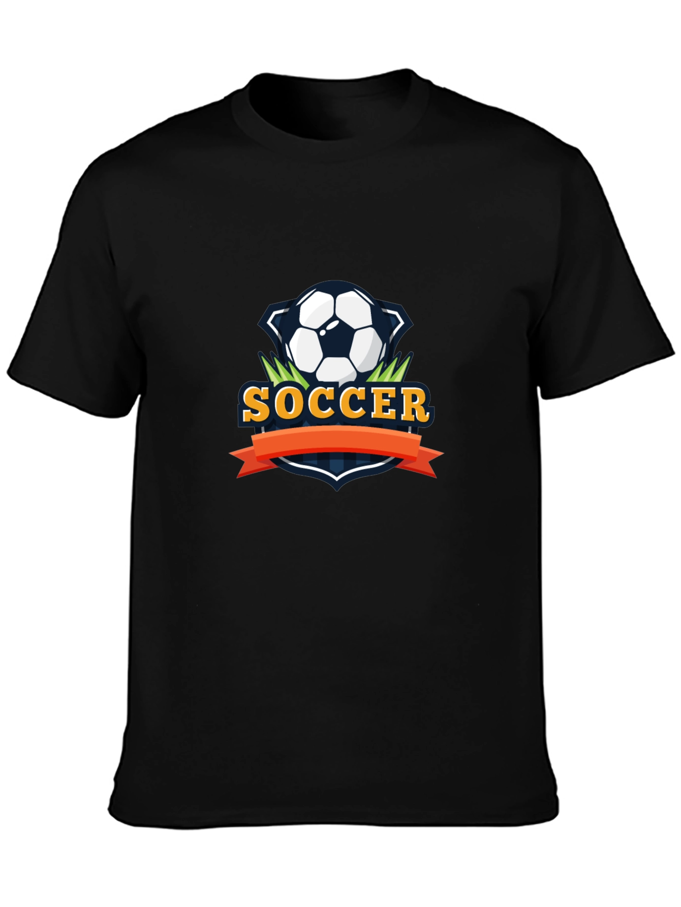 Soccer Graphic Tee - Stylish Black Cotton T-Shirt