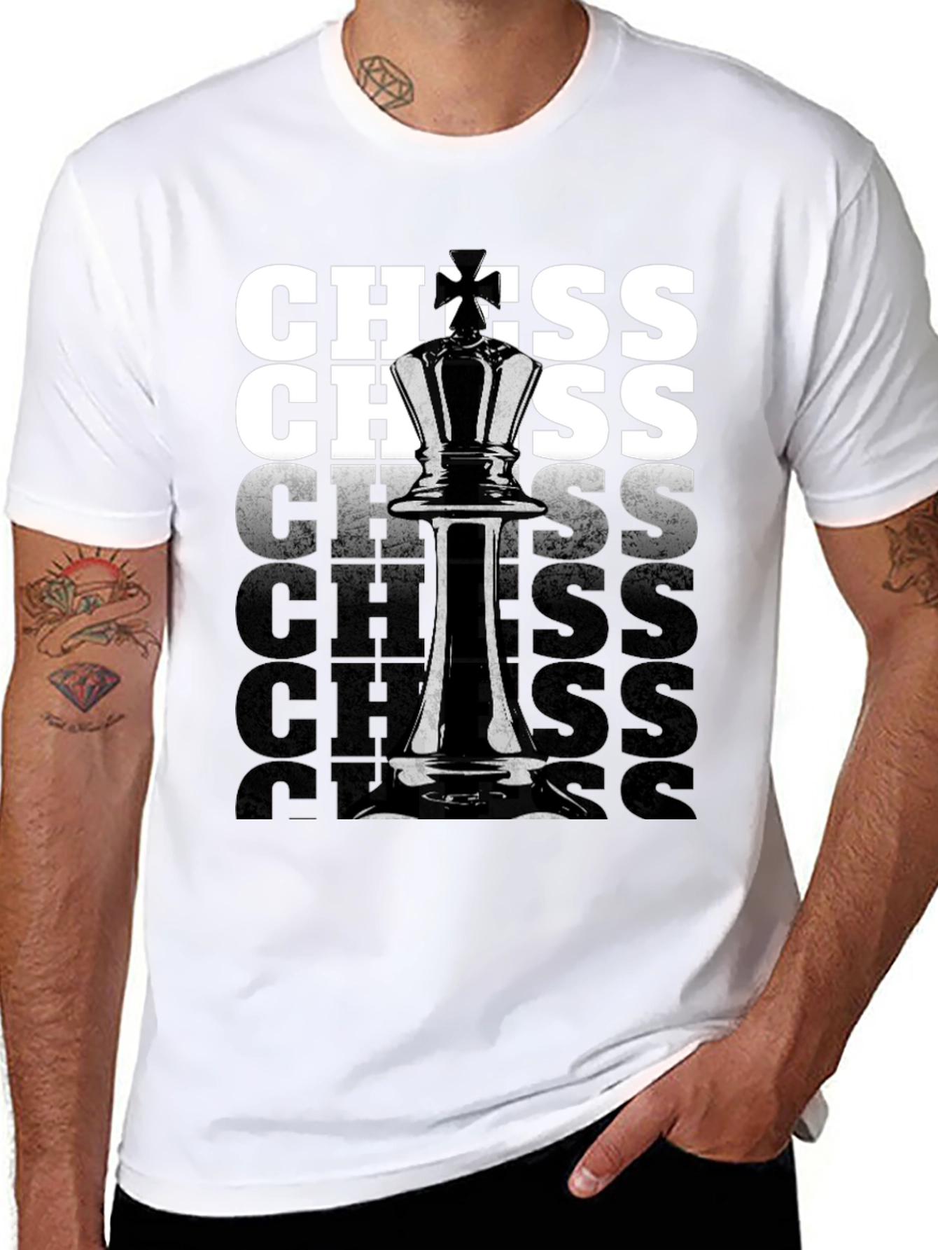 Chess King Graphic T-Shirt - Black
