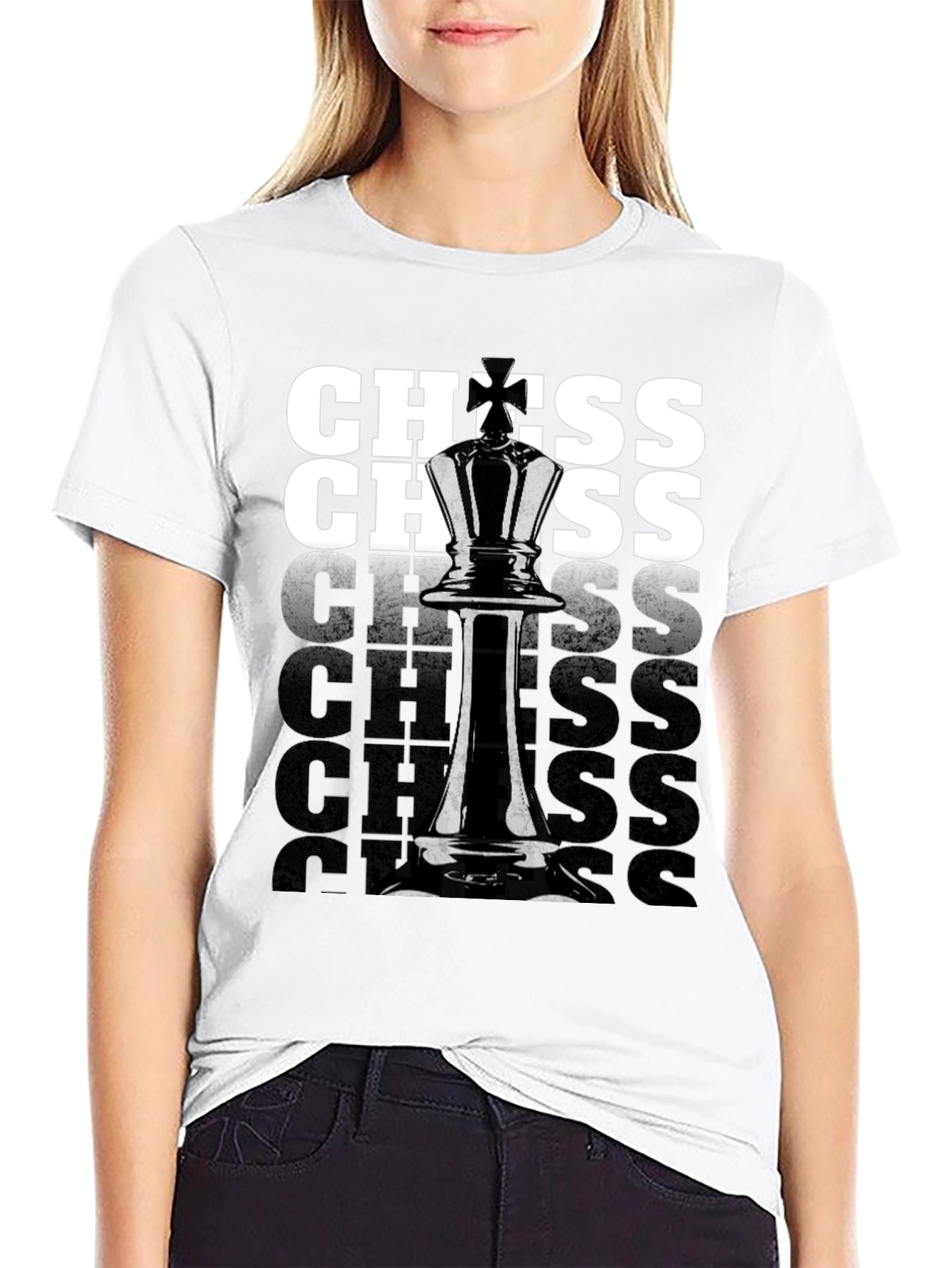 Chess King Graphic T-Shirt - Black