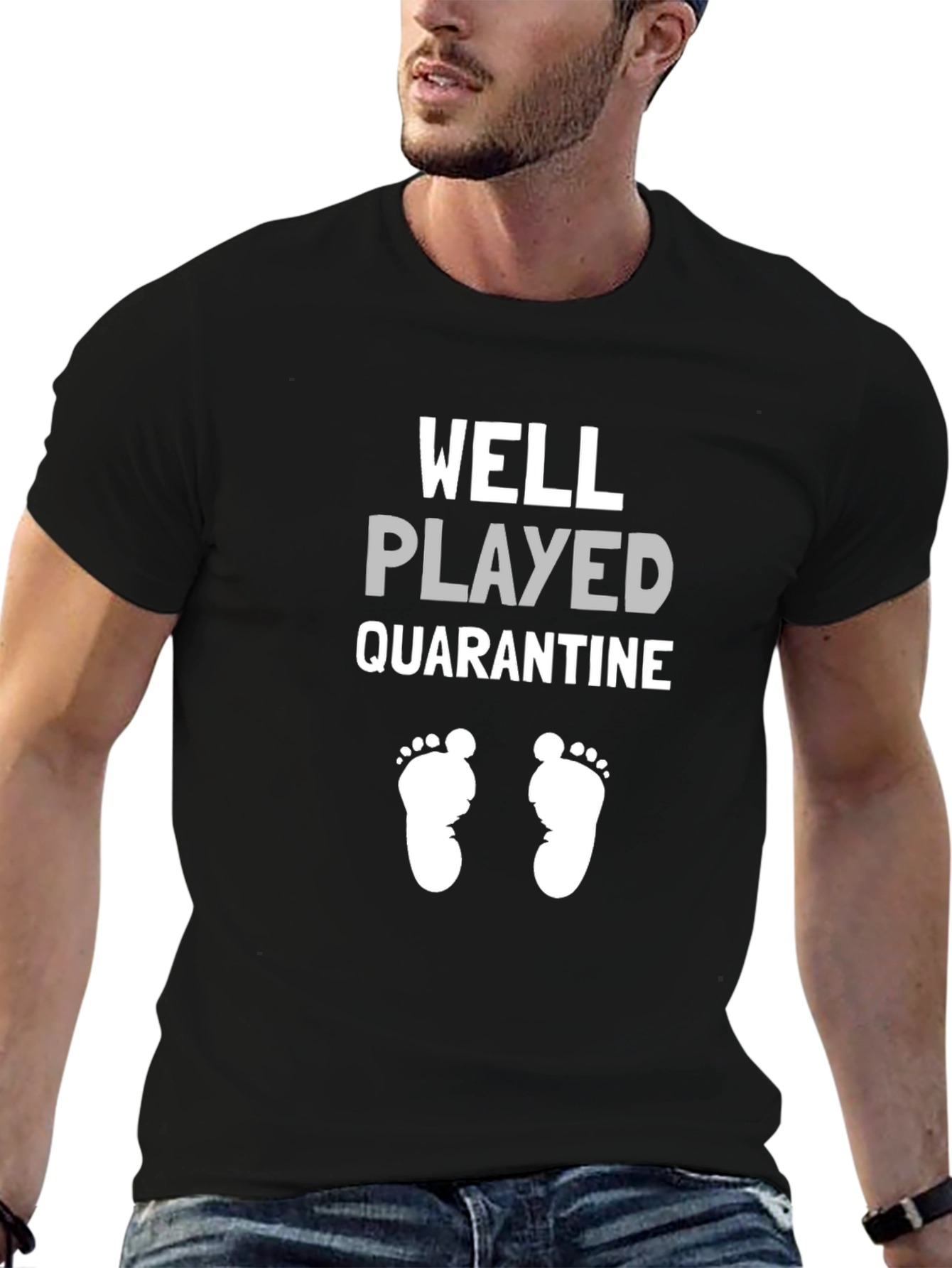 Well Played Quarantine Baby Feet Graphic Tee