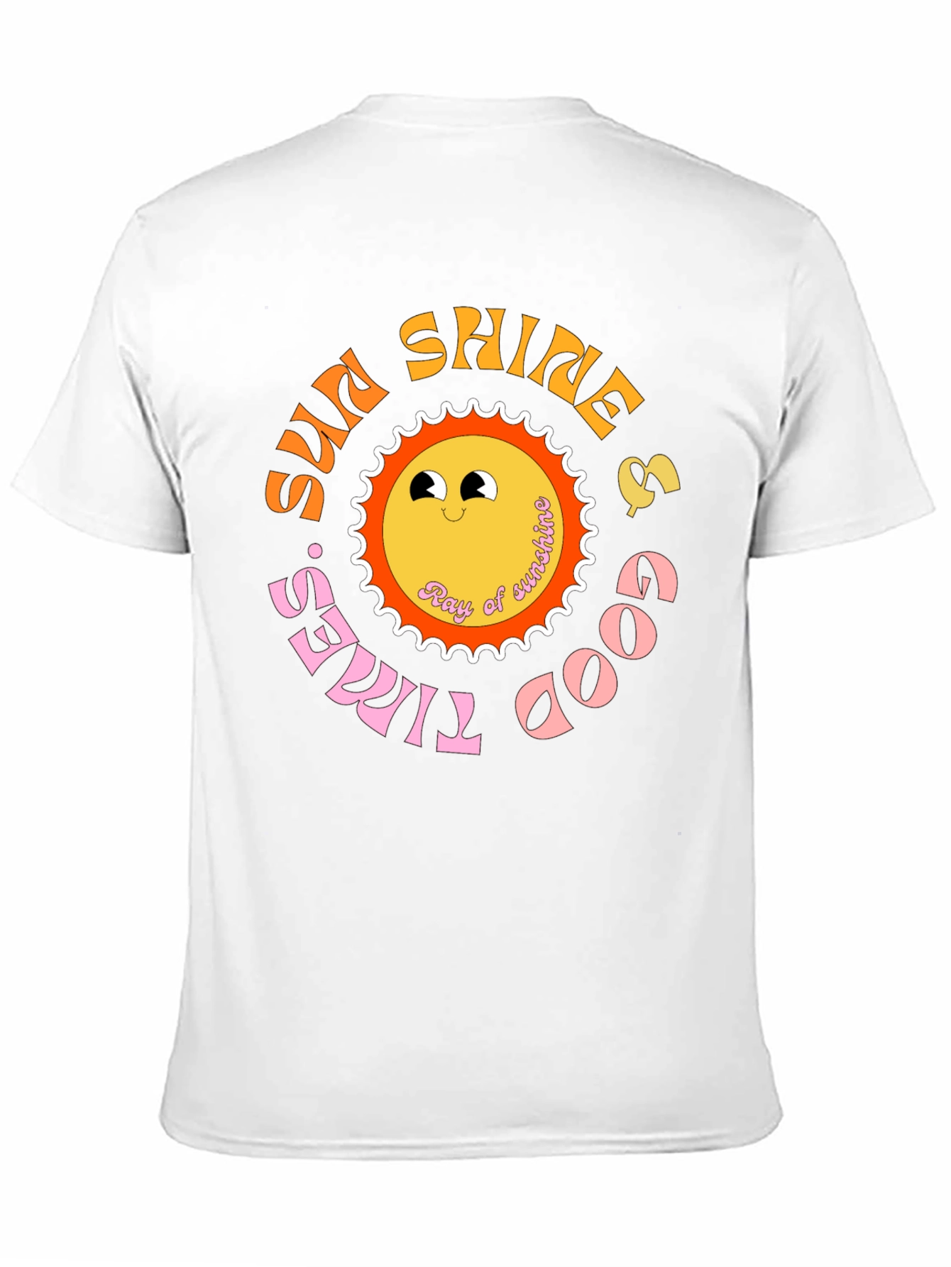 Retro Sun Shine & Good Times Black T-Shirt