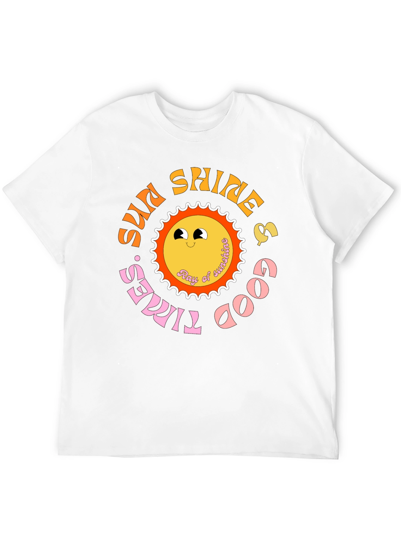 Retro Sun Shine & Good Times Black T-Shirt