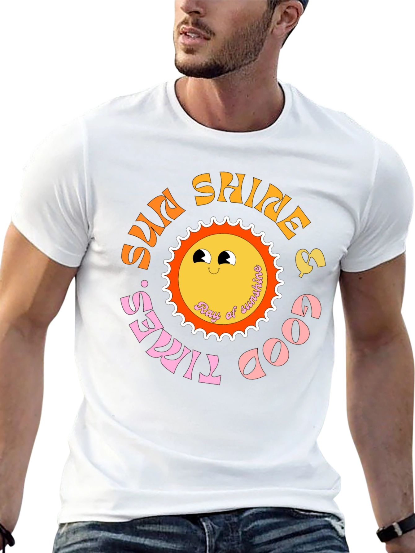 Retro Sun Shine & Good Times Black T-Shirt