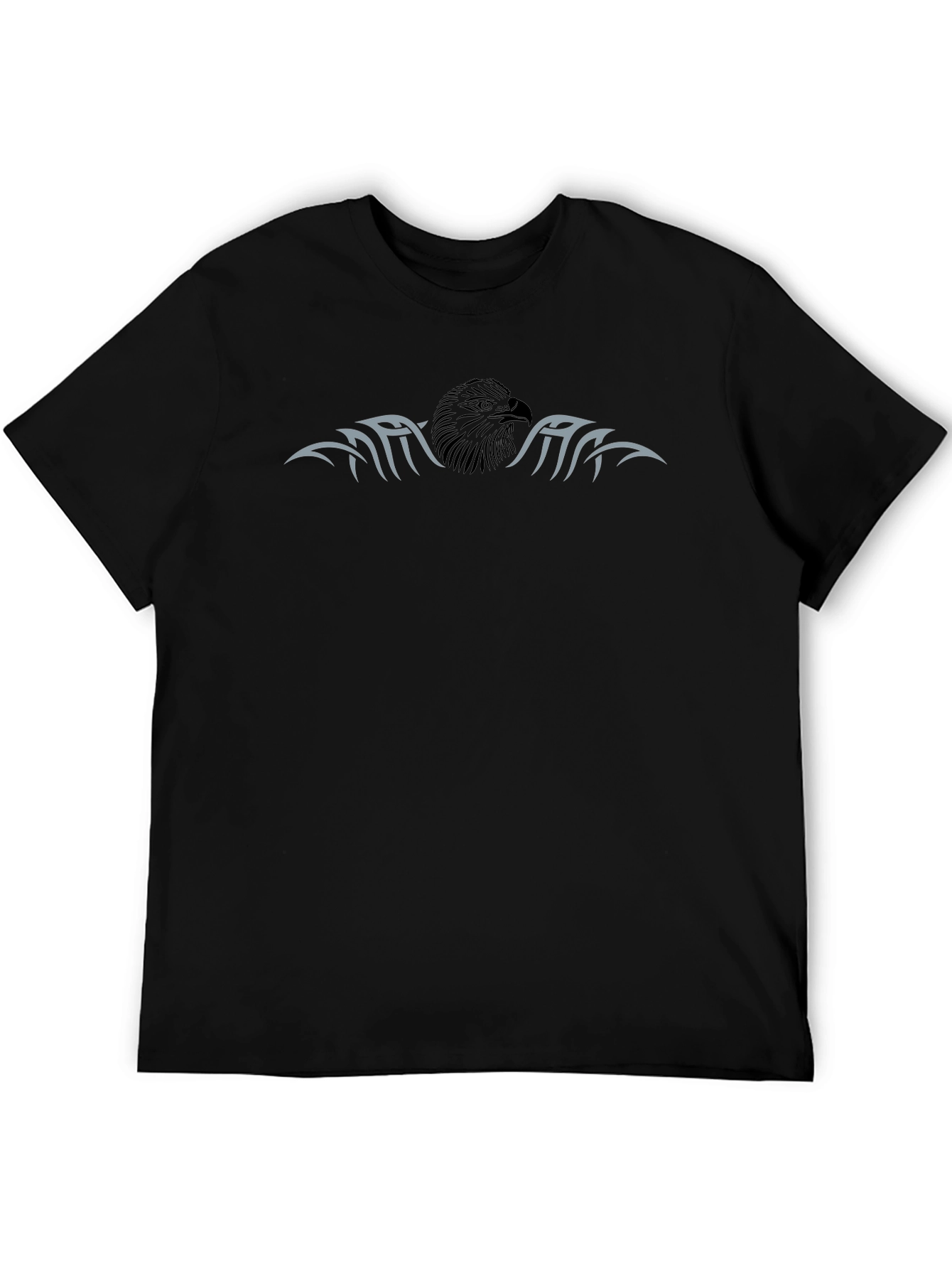 Mens Black Eagle Graphic T-Shirt