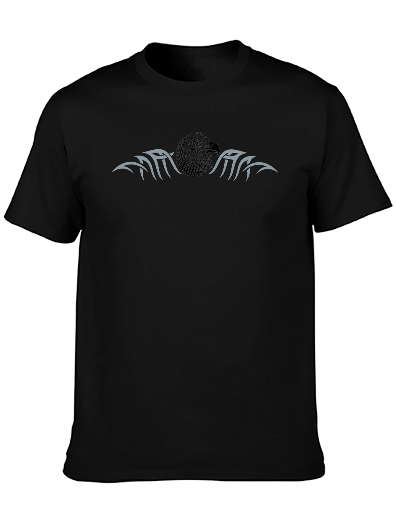 Mens Black Eagle Graphic T-Shirt