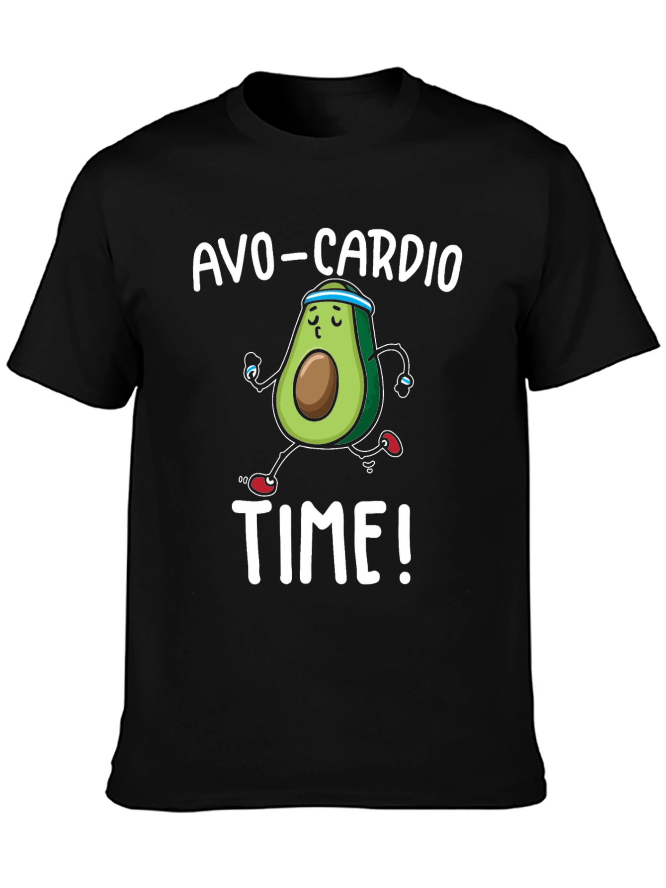 Avo-Cardio Time! Running Avocado Graphic T-Shirt