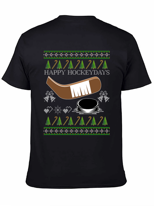 Happy Hockeydays Ugly Christmas T-Shirt